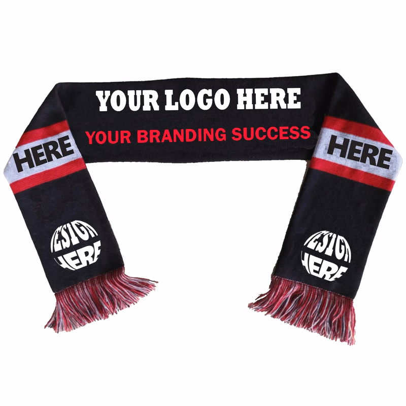 Winter Knitted  Soccer Scarf