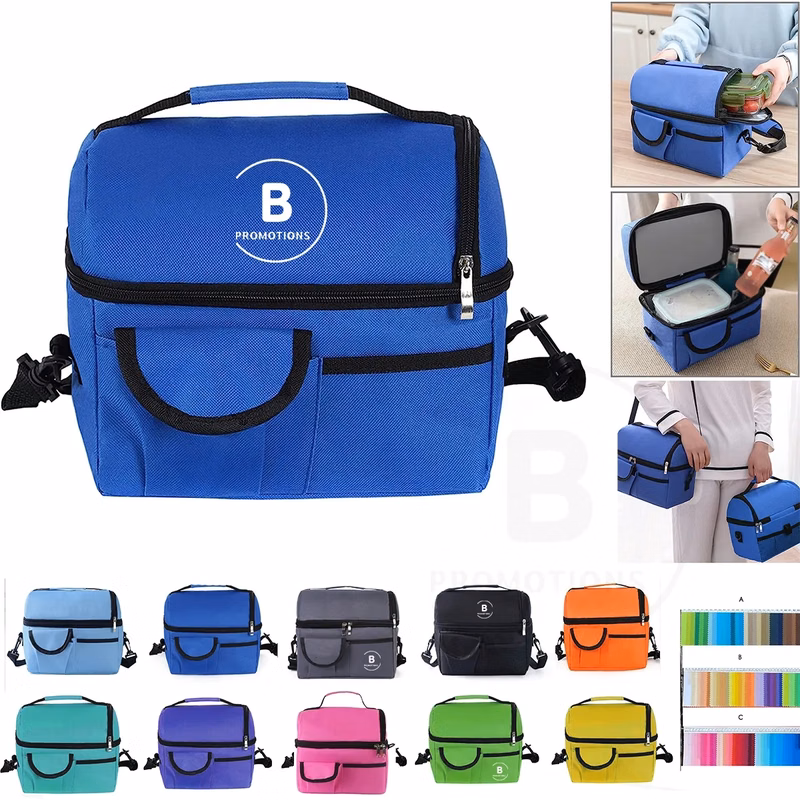 Portable Insulated Cooler Lunch Bag with Side Pocket