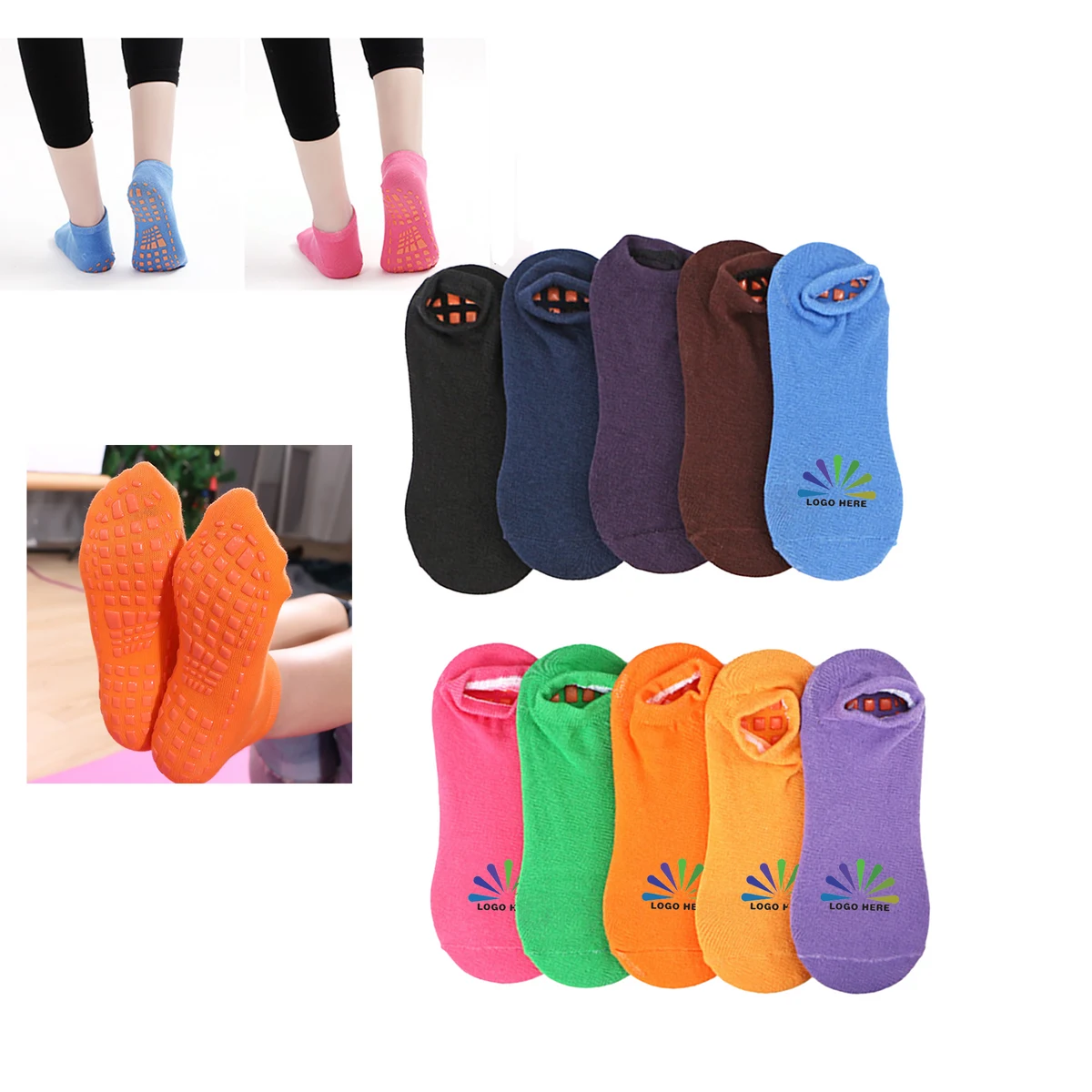 Multicolor Anti-Slip Pilates Yoga Socks 1