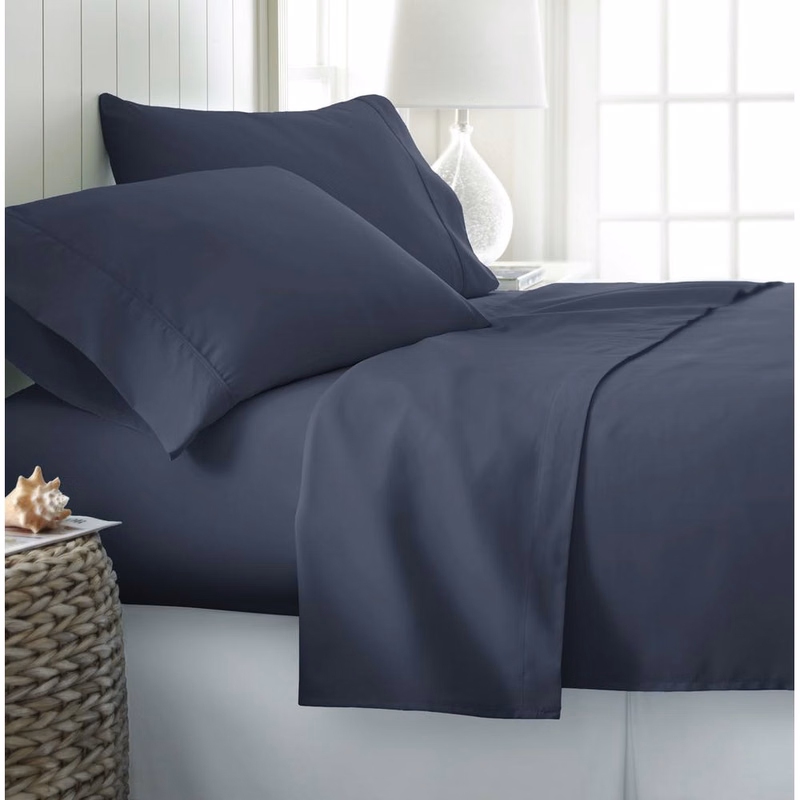 Microfiber Bed Sheets - Navy Twin 3 Piece Set