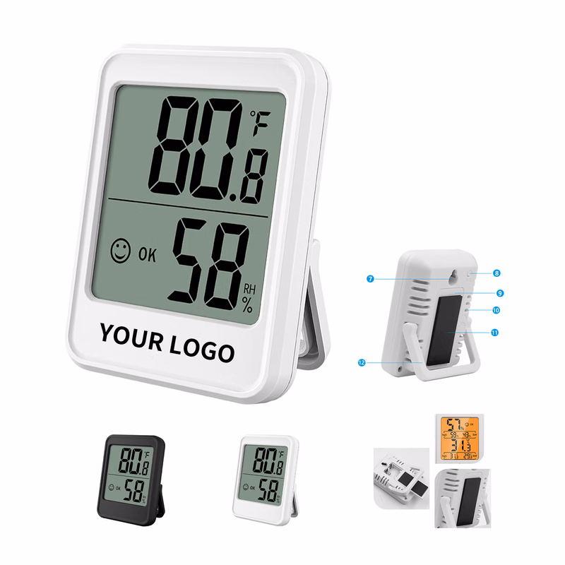 Desktop Fahrenheit Celsius Hygrometer Thermometer With Battery 2.36" By 0.9" By 3.2"