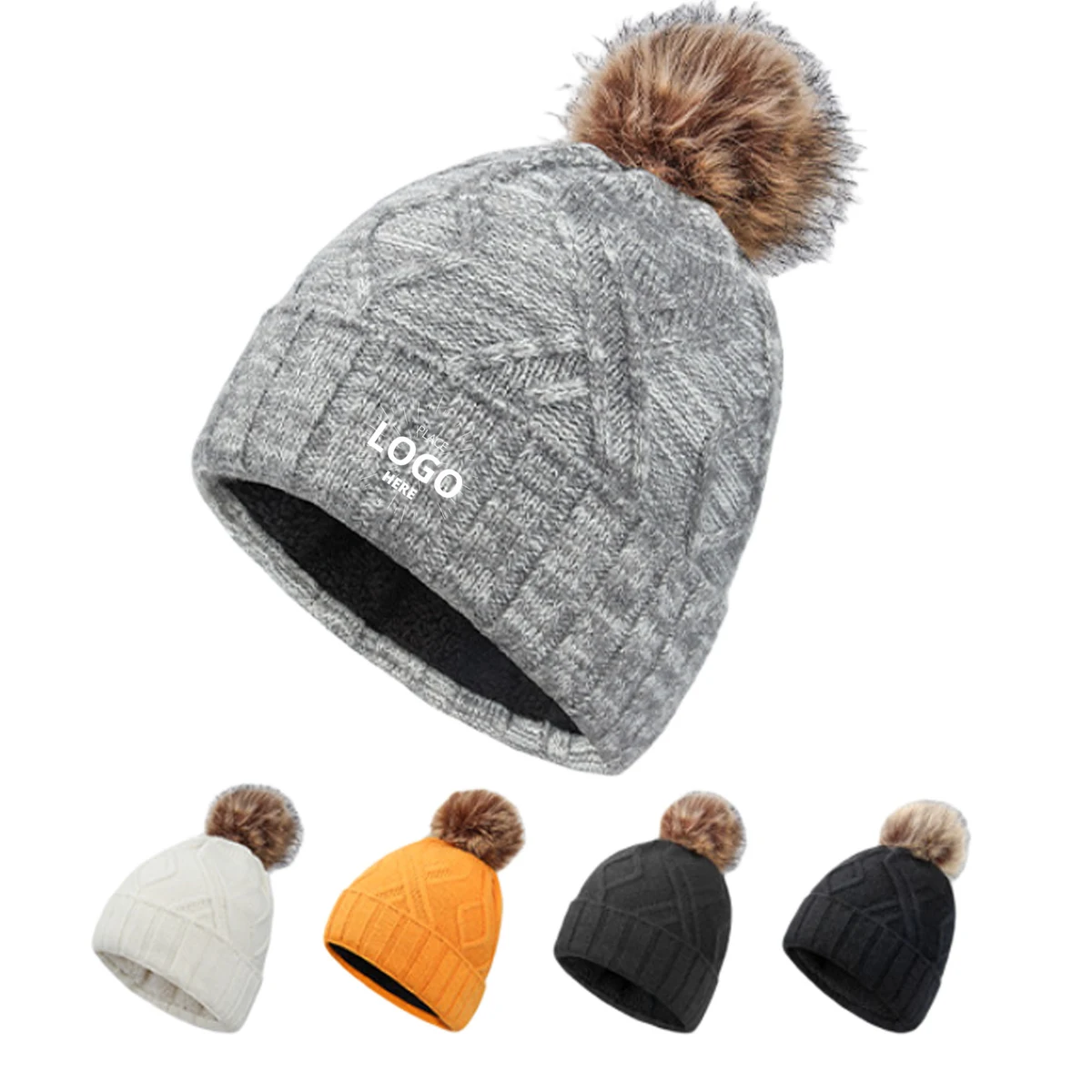 Winter Soft Knit Beanie Hat 1