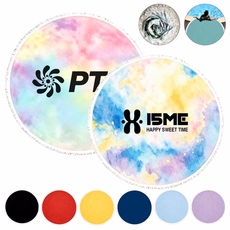 Microfibe Round Beach Towels