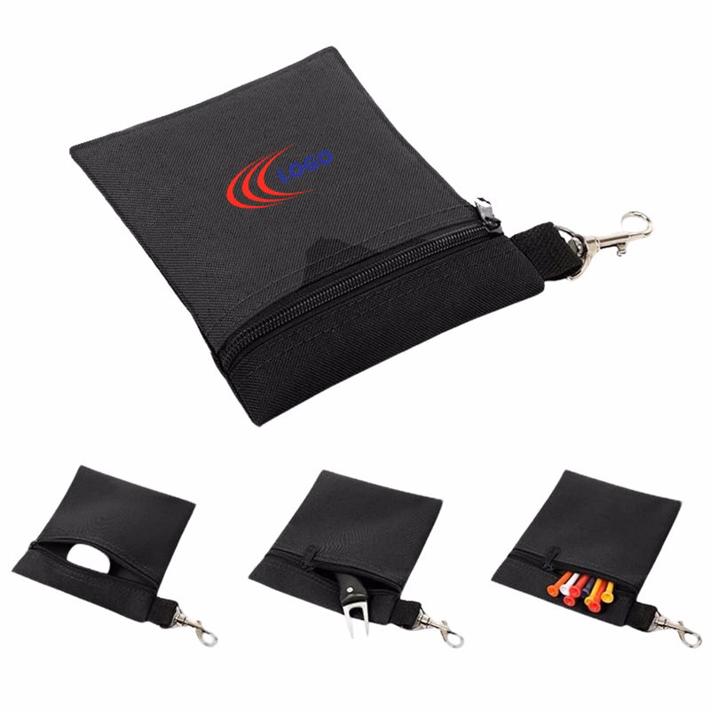 Portable Golf Waist Bag Nylon Ball Cover Tool Kit