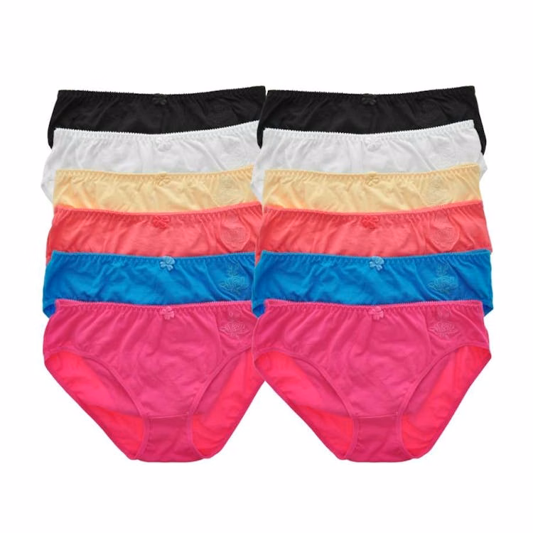Cotton Mid-Rise Bikini Panties - Size Small-XL Assorted Colors