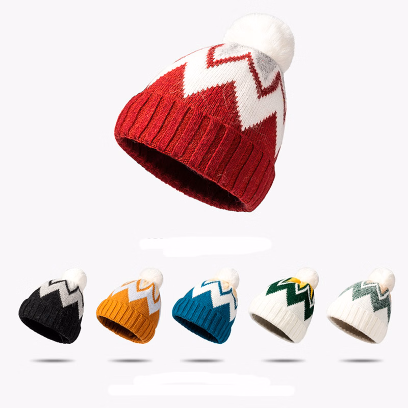 Winter Knit Pom Pom Beanie Hat