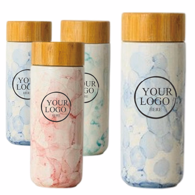 Custom 10.8 OZ. Bamboo Ceramic Bottles