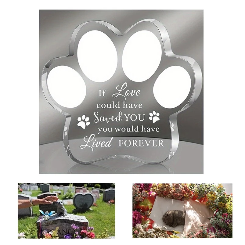 Laser-engraved Memorial Pet Acrylic crafts Headstone Markers 1
