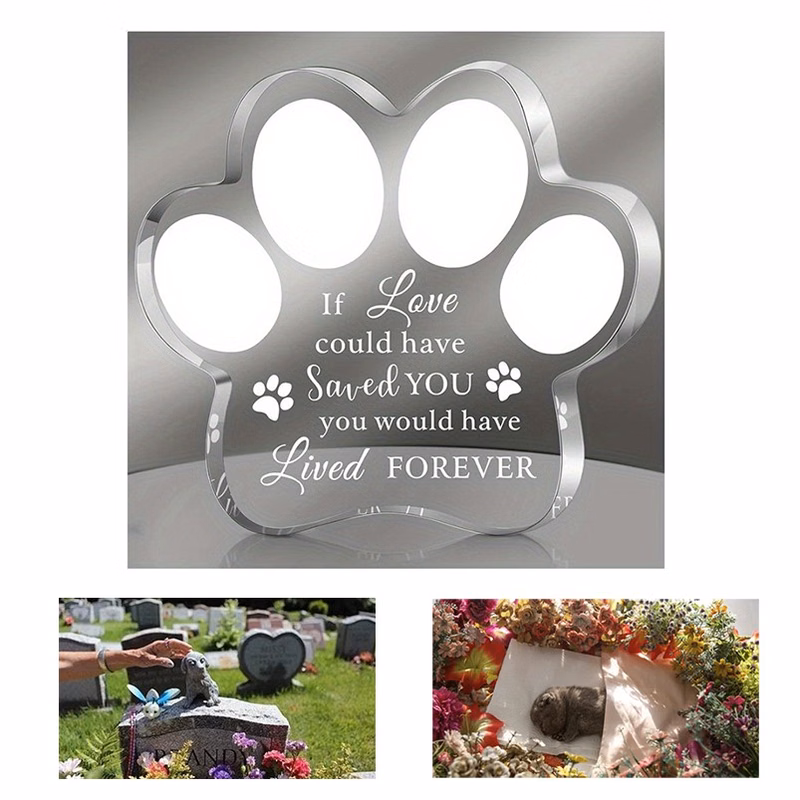 Laser-engraved Memorial Pet Acrylic crafts Headstone Markers