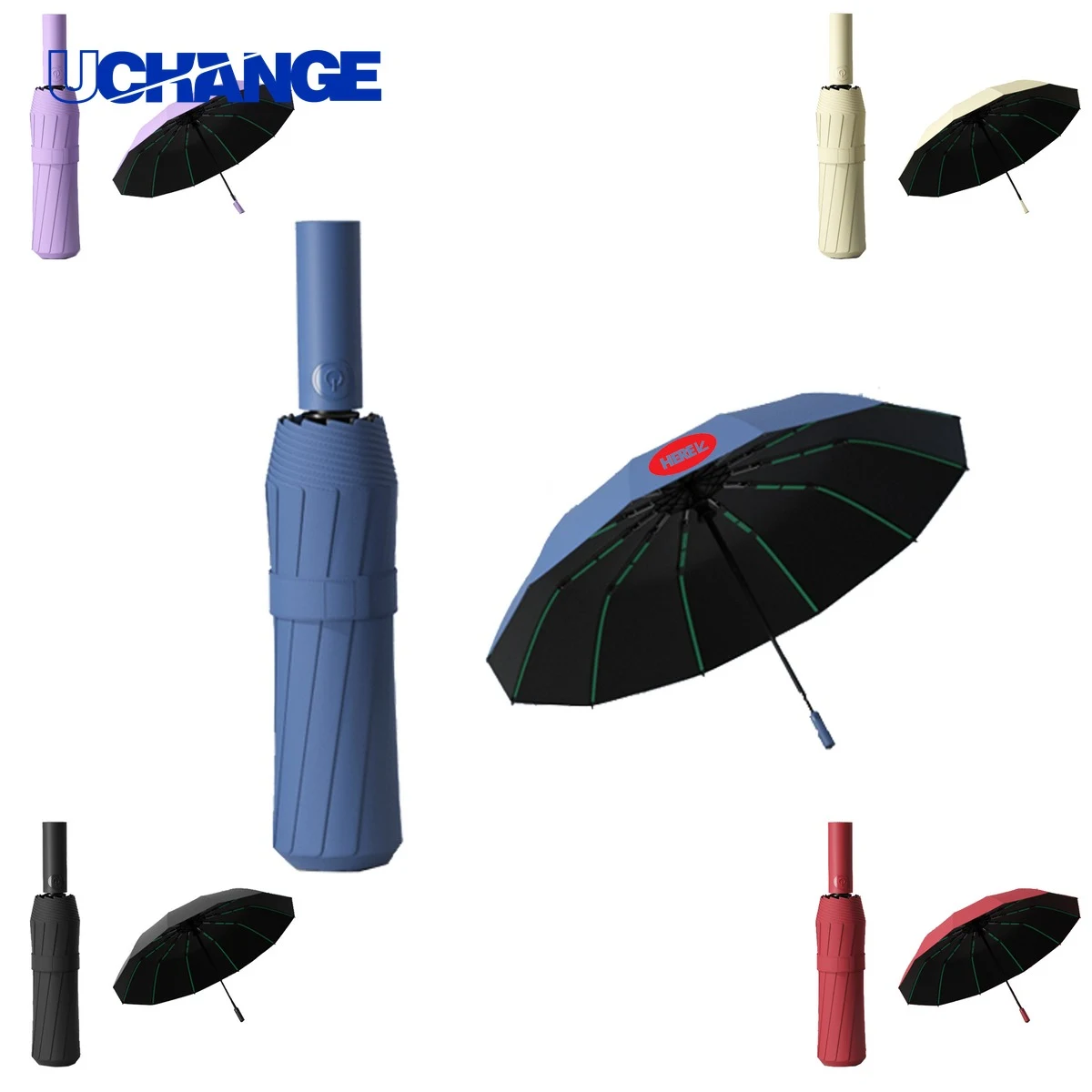 12 Rib Portable Umbrella for Travel 1