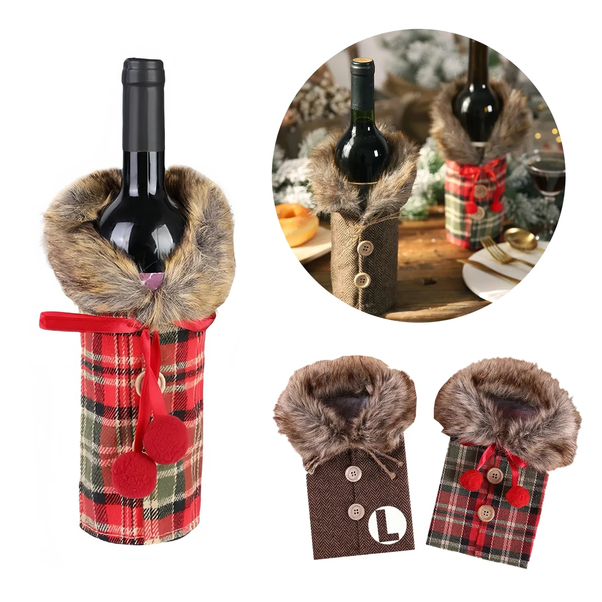 Christmas Decorative Wine Bottle Cover 1