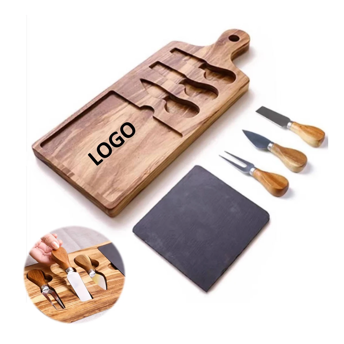 Slate Cheese Charcuterie Board Set 1