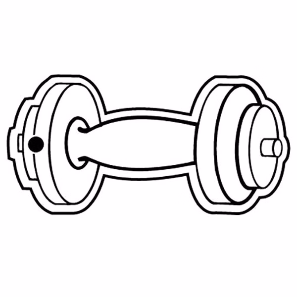 Barbell 1 Key Tag (Spot Color)