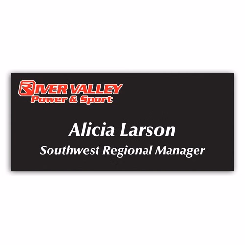 Laminated Personalized Name Badge (1.75x4") Rectangle