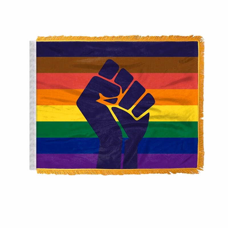 4" x 6" 1 ply wPoly POC with fist Antenna Flag