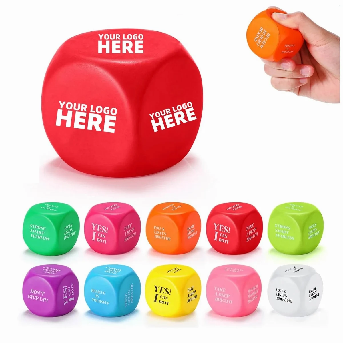 Stress Relief Cube Foam Dice 1
