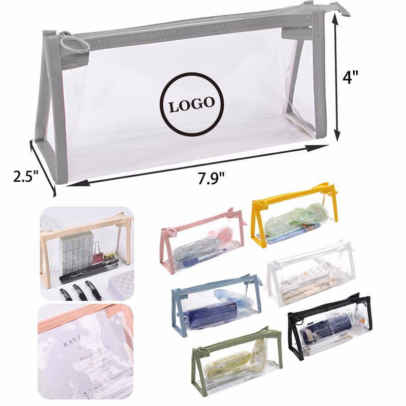 MOQ 50 PCS Transparent Student Stationery Bag