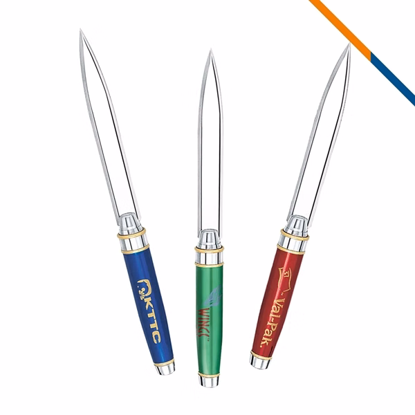 Custom 6 Inch Paper Letter Opener with Ergonomic Grip — Office Mail Tool