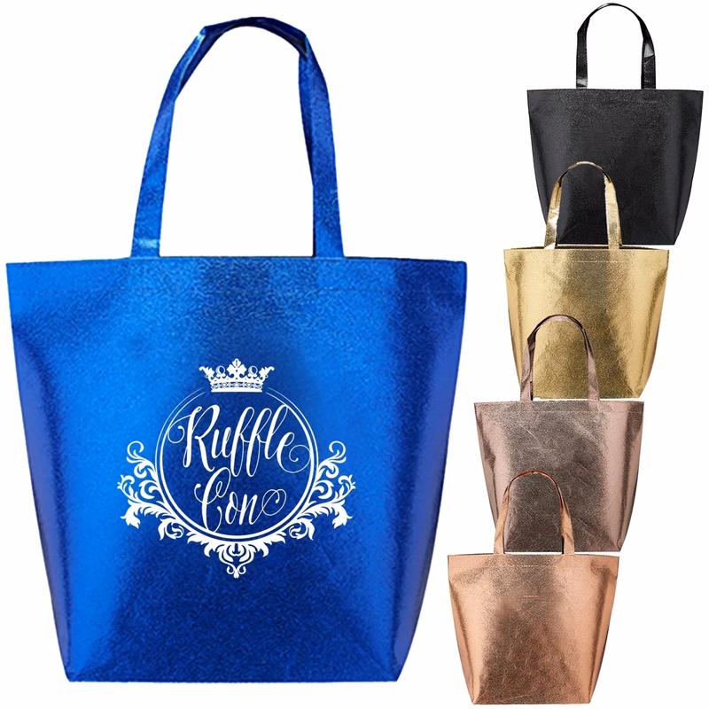 Luxurious Metallic Non-woven Shopping Tote Bag