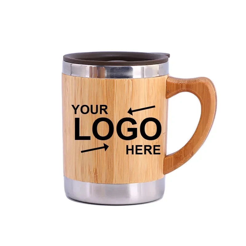 10Oz Bamboo Coffee Mug With Handle 1