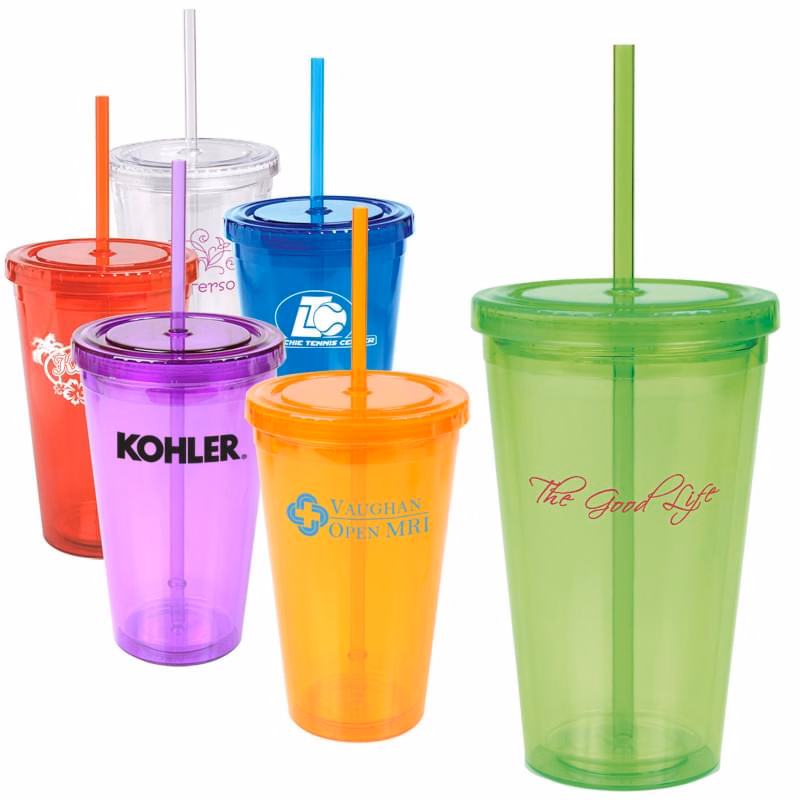 This translucent BPA-free double walled tumbler
