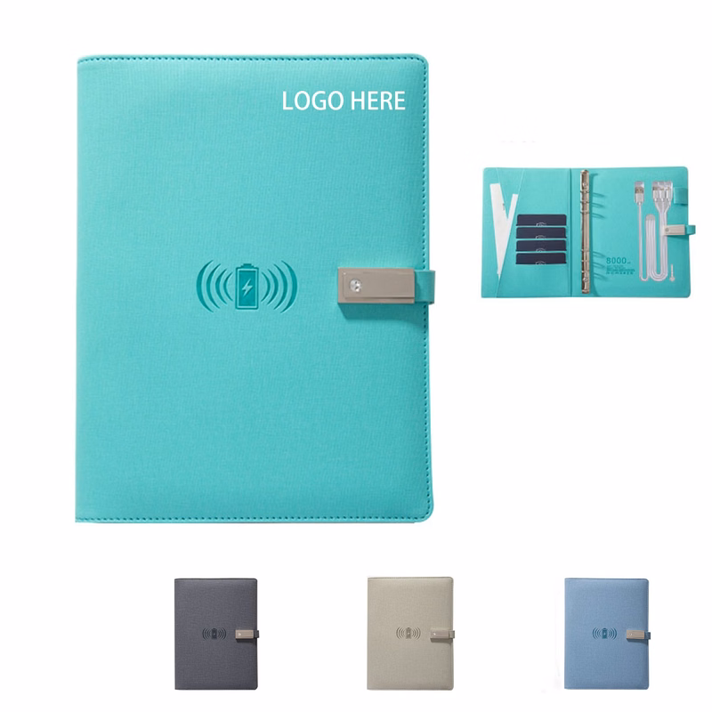 A5 loose leaf wireless charging notebook