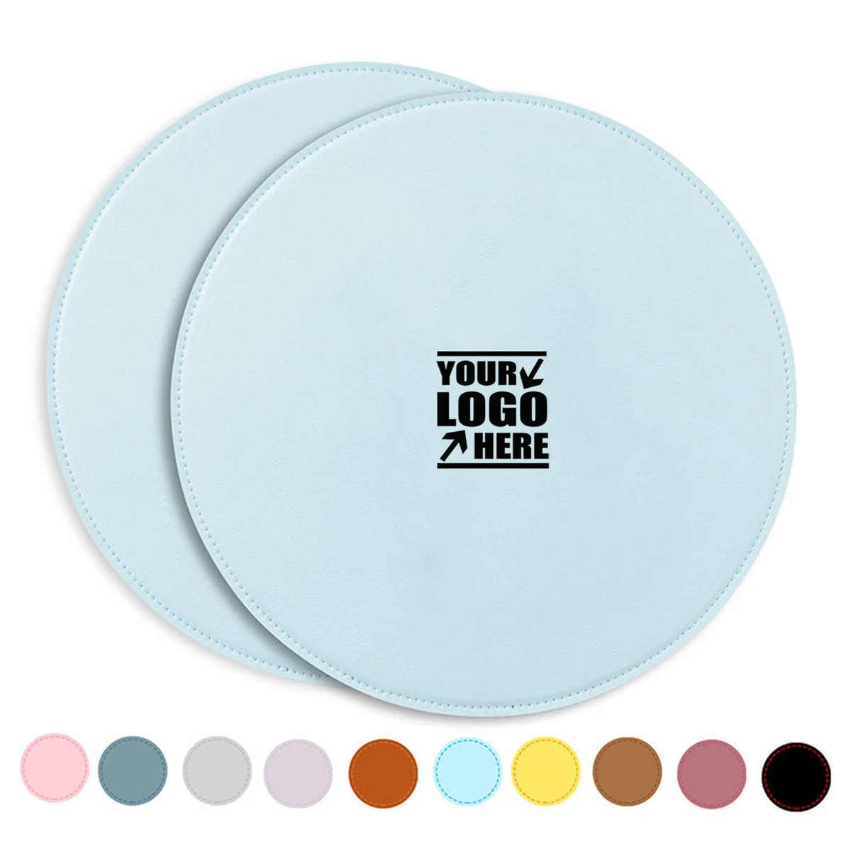 Round Solid Color Pvc Mouse Pad 1