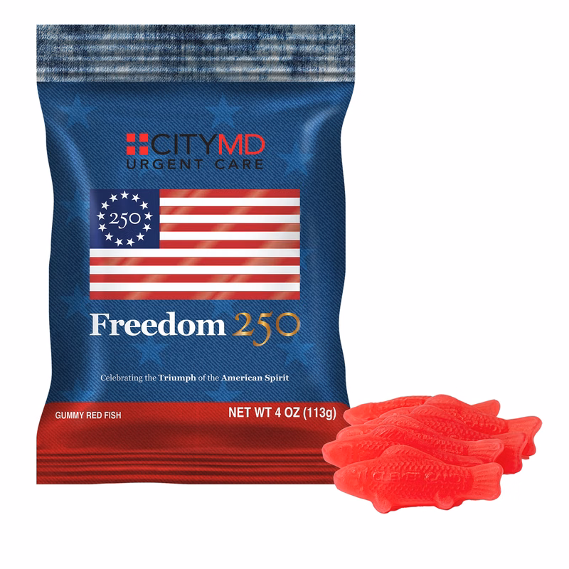 Freedom250- 4oz. Digibag- Gummy Red Fish
