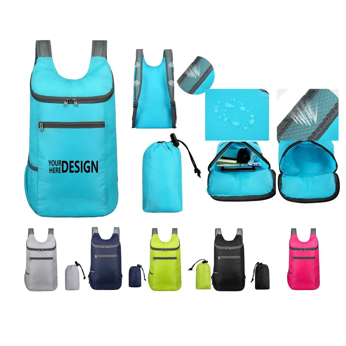 Versatile Foldable Polyester Backpack for Adventures 1