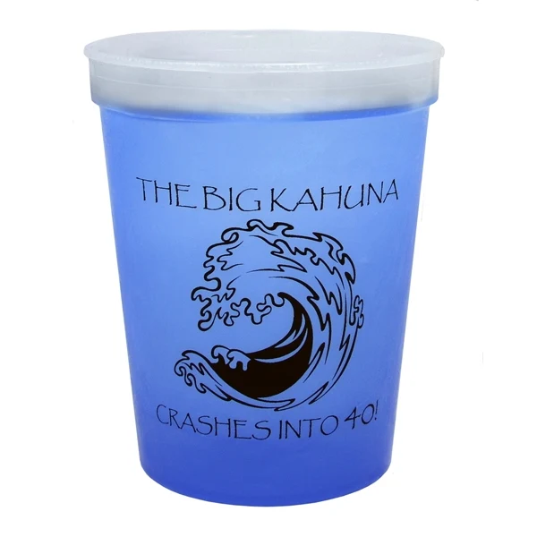 16 oz. Color Changing Smooth Plastic Stadium Cup 1