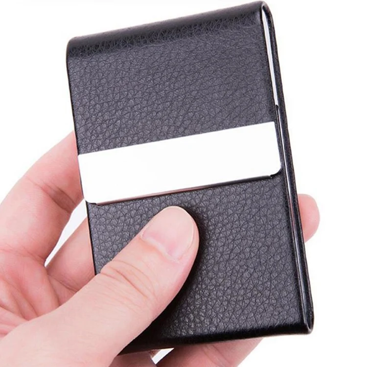 Magnetic Closure PU Leather Business Card Holder 1