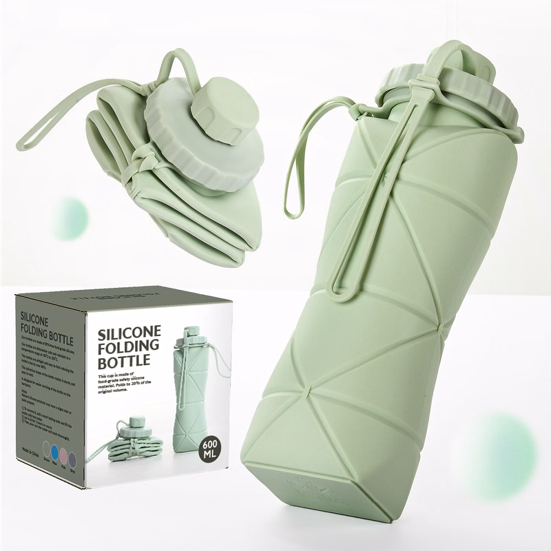 Heat Resistance Silicone Foldable Water Bottle