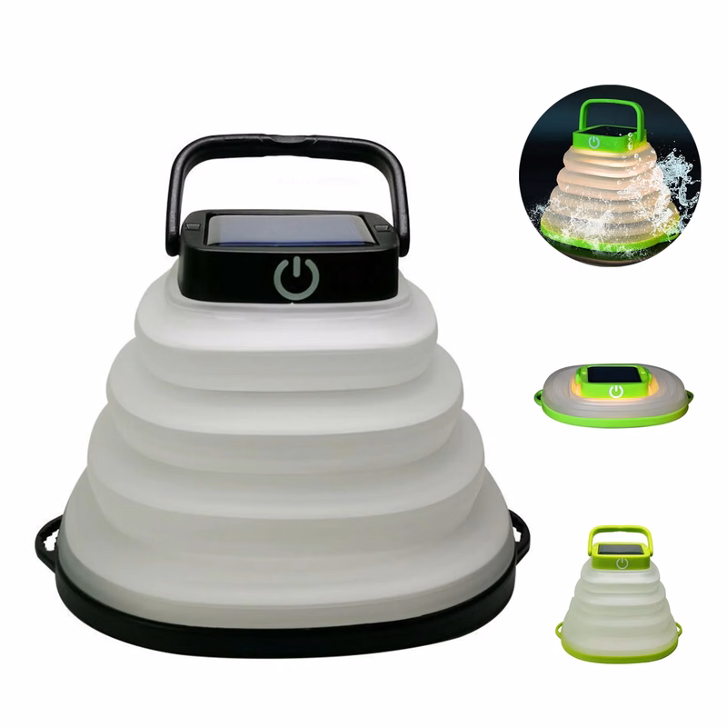 PVC Outdoor camping solar retractable light