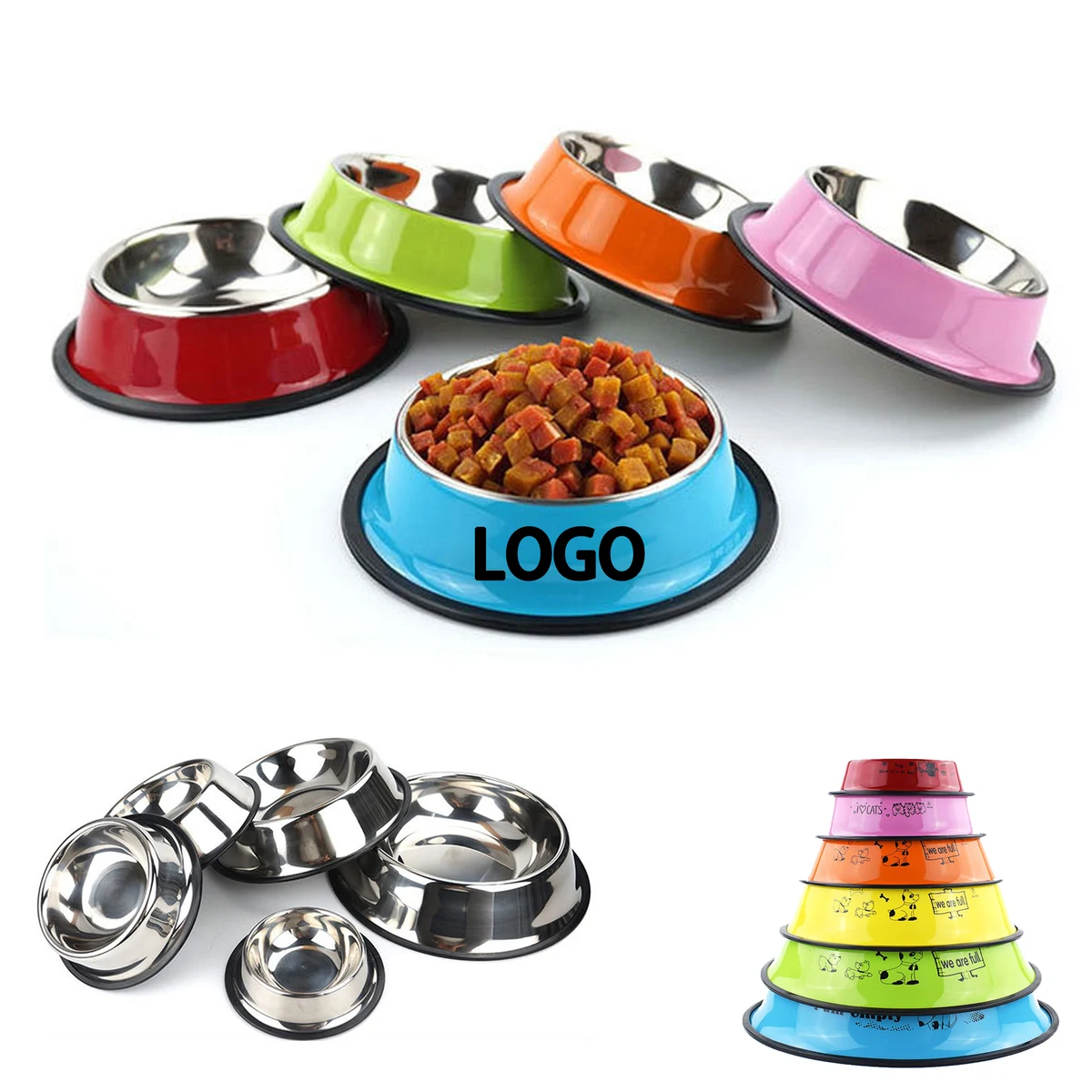 Stainless Steel Non-Slip Pet Food Bowl 1