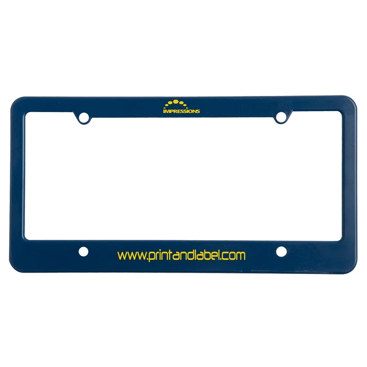 License Plate Frame w/ 4 Holes & Straight Bottom 1
