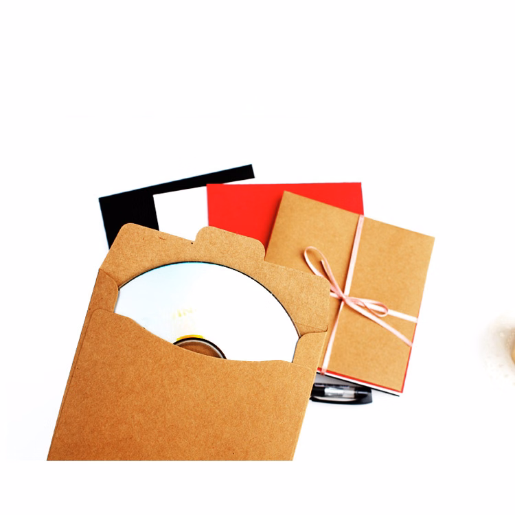 CD DVD Kraft Paper Sleeves Disc Bag