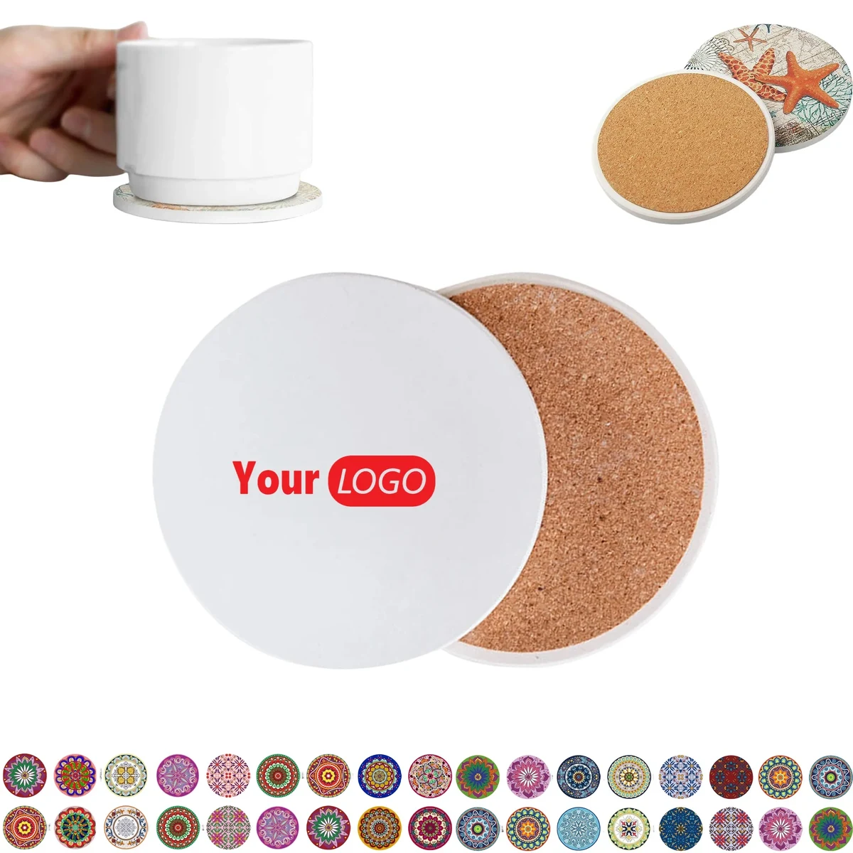 Stylish Practical Absorbent Ceramic Coaster for Everyday Use 1