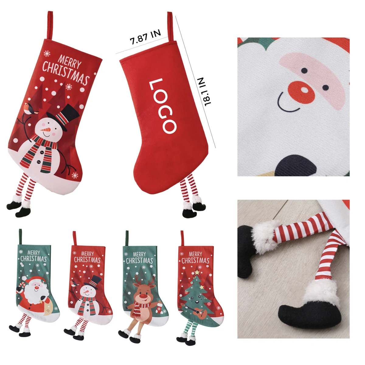 MOQ 10 PCS Large - Capacity Christmas Sock 1
