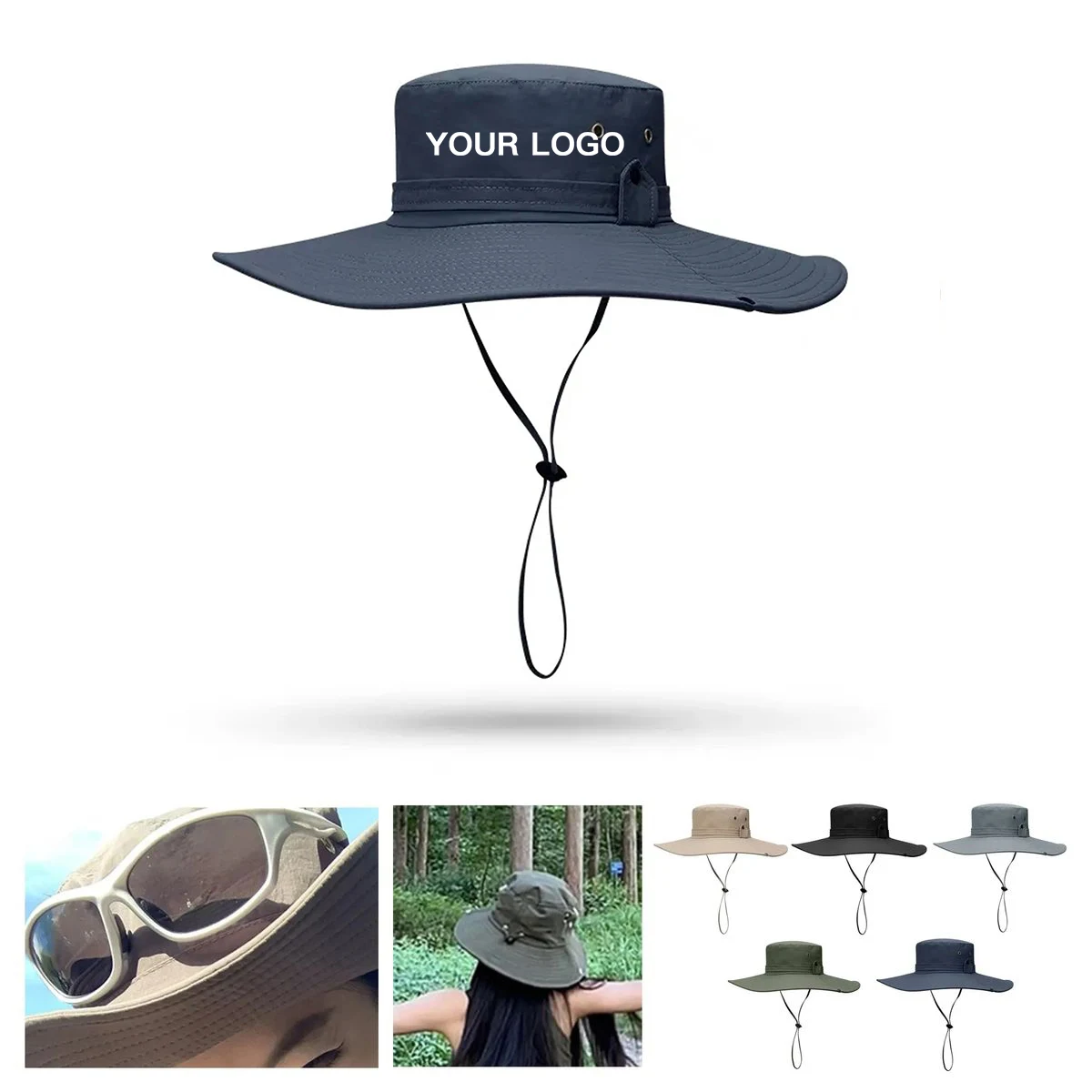 Beach Hiking Bucket Hat with Logo 1