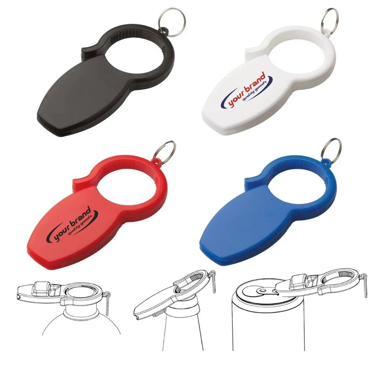 3 in 1 Multifunctiona Flat Bottle Opener With Keychain 1