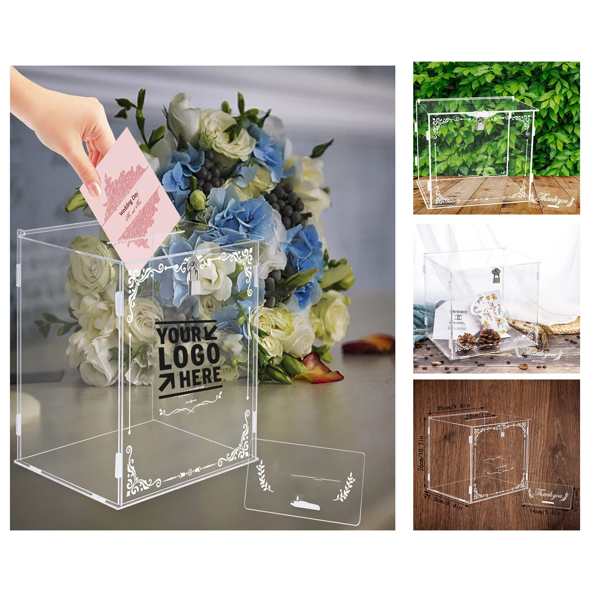 Acrylic Wedding Card Box with Sign 1