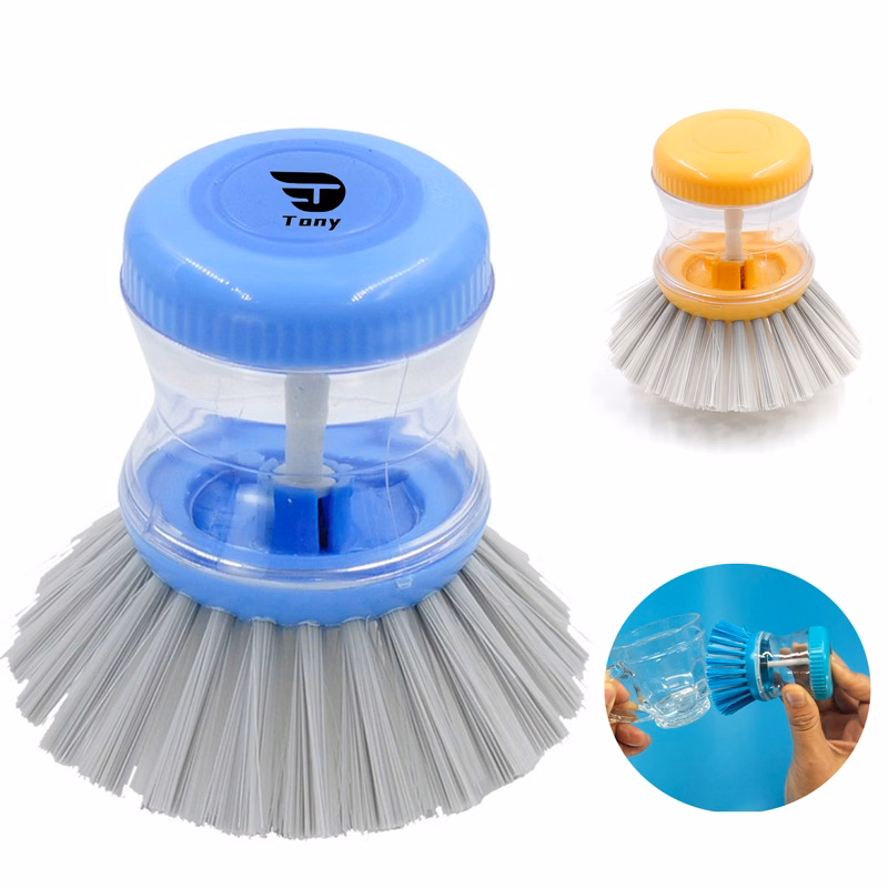 Press Dishwashing Brush