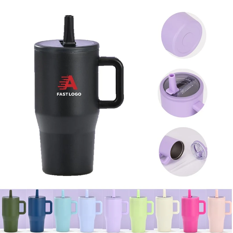 20oz Tumbler with Handle and Straw 1