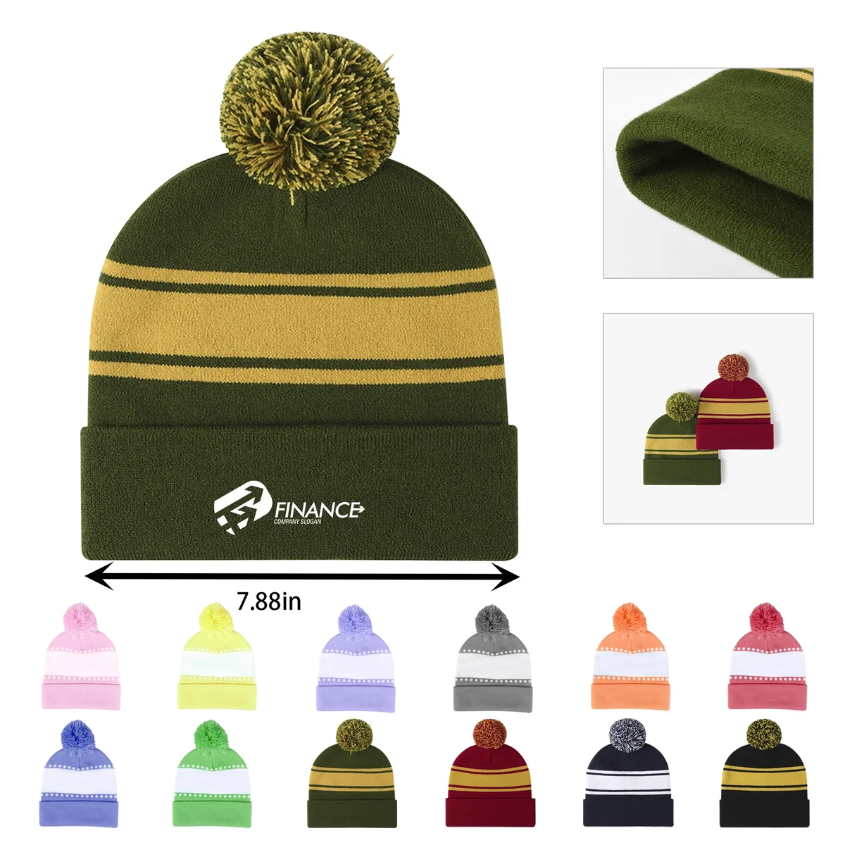 Autumn Winter Warm Elastic Knit Hat 1