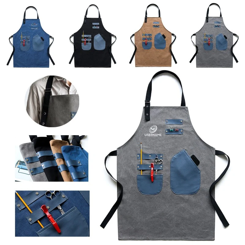 Unisex Waterproof Canvas Work Apron Carpenter Apron 1