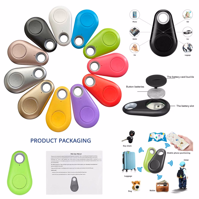 Drop-Shaped Wireless Smart Bluetooth Tracker Anti-Lost Device Keychain Key Finder