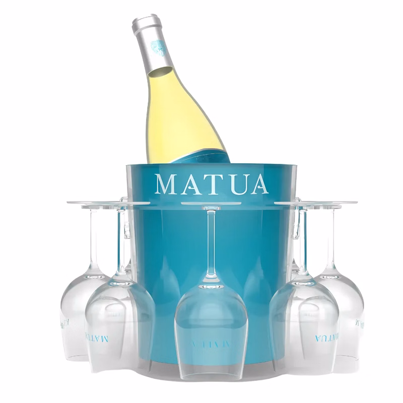 Acrylic Bucket and Glasses Set
