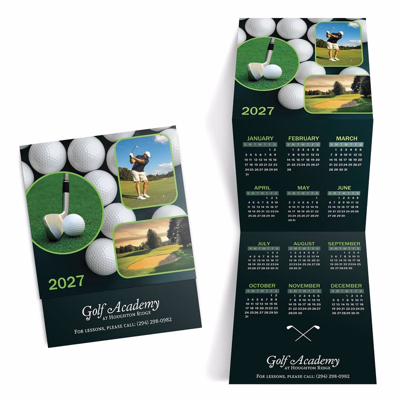 Golf Trifold Calendar