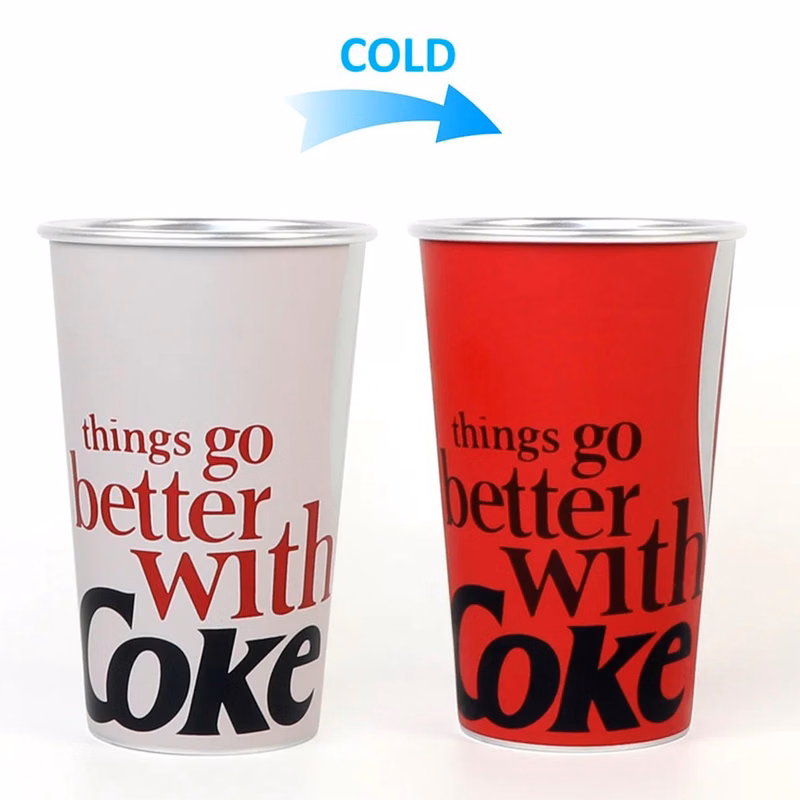 Cold-Activated Color-Changing Aluminum Cup