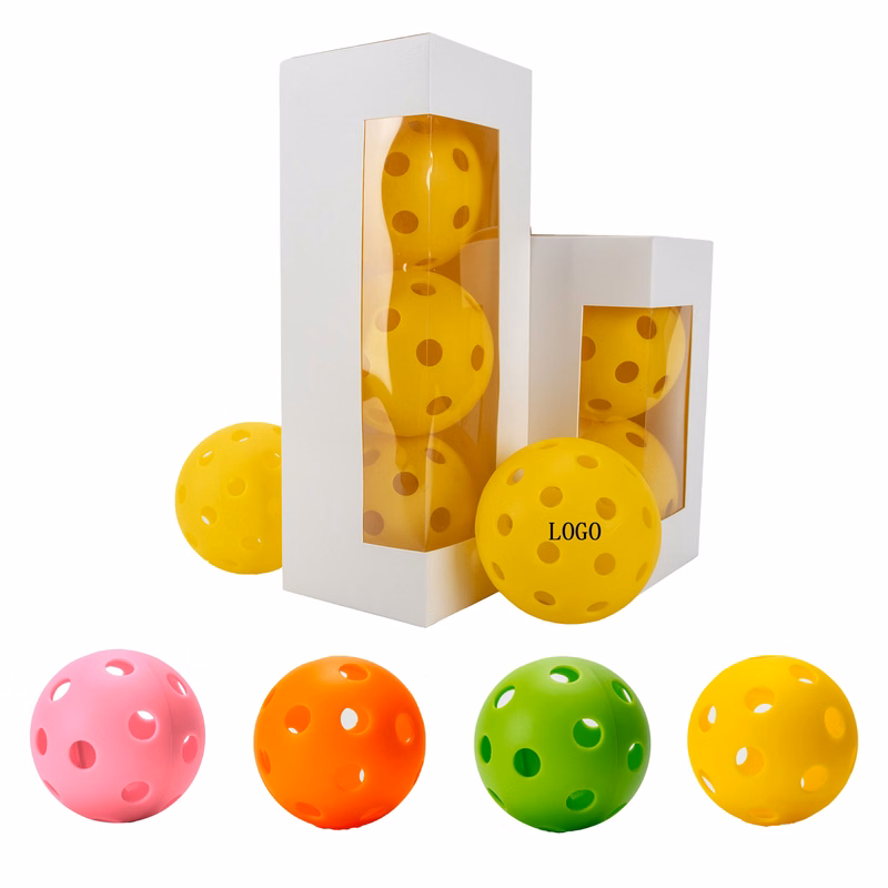 3" 26-Hole TPE Custom Outdoor Pickleball Balls